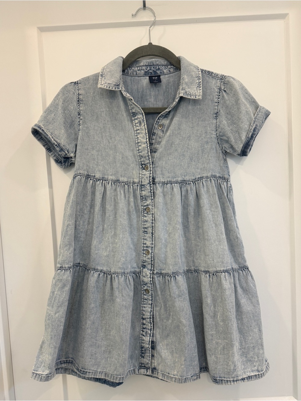 3/$15 GAP Light Blue Tiered Denim Shirt Dress for Kids